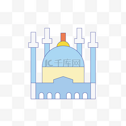 甘肃建筑国潮图片_简约清新系列城堡土耳其建筑