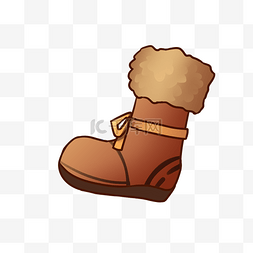 冬季女靴主图图片_冬季褐色的雪地靴