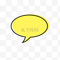 不规则电商图片_手绘黄色对话框标签
