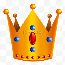 装饰黄色皇冠王冠