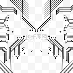 纹路图片_科技感黑色简约芯片纹路