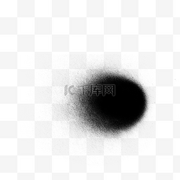 水彩黑色艺术圆球