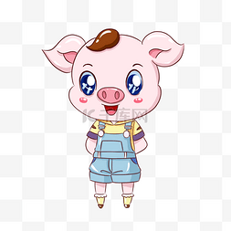手绘吉祥动物图片_2019猪年手绘创意卡通可爱猪形象