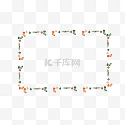 圣诞节漂亮的边框插画