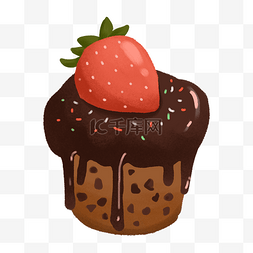 草莓巧克力糕点