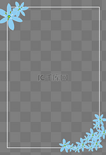 手绘蓝色小清新风格边框纹理