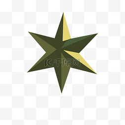 五角星星飘动图片_黄色六角星