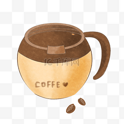 创意手绘咖啡杯图片_精美咖啡杯手绘插画