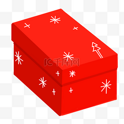 圣诞节红色的礼盒插画