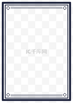 几何黑色边框元素图片_中国风长方形黑色边框
