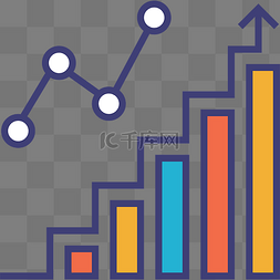 金融图标矢量素材图片_增长比例设计图标