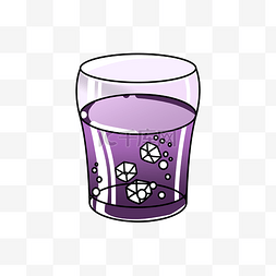 卡通鸡尾酒杯图片_紫色渐变鸡尾酒玻璃酒杯