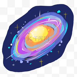 银河系图片_涂鸦太阳系星球插画