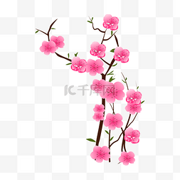 粉色花卉免扣素材图片_矢量免扣卡通花朵