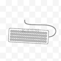 卡通电脑键盘免抠素材