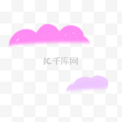 ps合成云彩中图片_扁平粉红色的云朵矢量素材