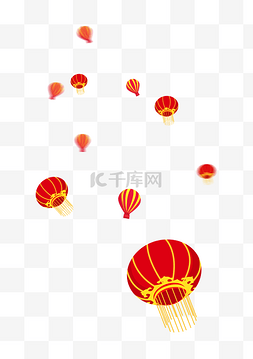 新年漂浮的热气球