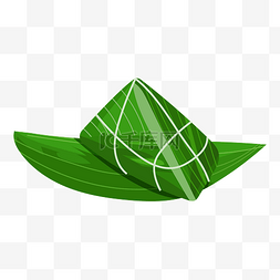 绿色的小船图片_绿色小船粽子插图