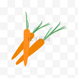 处暑夏季蔬果蔬菜胡萝卜图标