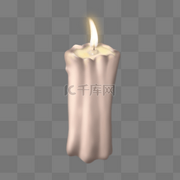 感动感动图片_粉色3D蜡烛PNG