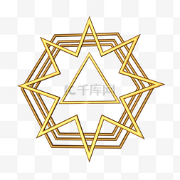 C4D星形几何图形海报装饰