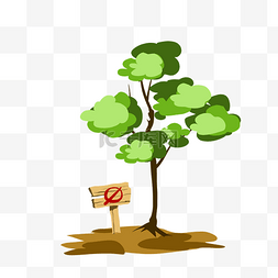 树木土壤图片_一棵绿色树木插画