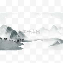 山水风格图片_水墨风格山水画免扣