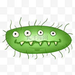 拟人眼睛图片_拟人绿色细菌