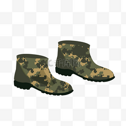 军人迷彩鞋子