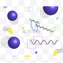 科技电商背景图片_电商购物节孟菲斯渐变线条科技风