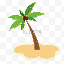 椰子树树木图片_绿色生态椰子树免抠图