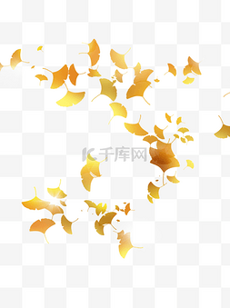 秋叶秋天橙黄色背景优美可商用元