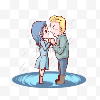 深情对视的情侣