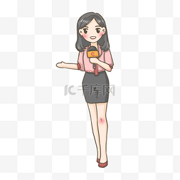 美丽的女记者PNG