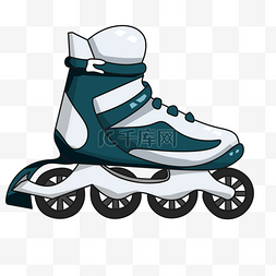 滑轮护具图片_健身器材溜冰鞋插画