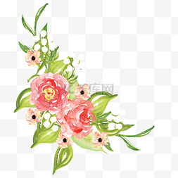 玫瑰花平面花图片_手绘花朵png素材