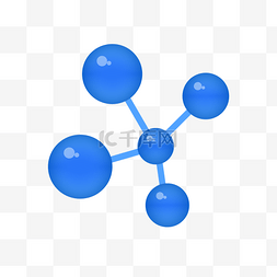 手绘化学元素图片_蓝色化学物理符号