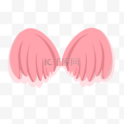 天使的翅膀手绘图片_手绘粉色羽毛翅膀