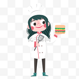 卡通女厨师人物图片_女厨师矢量图装饰