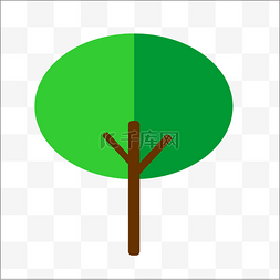 绿色小树植物 