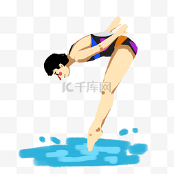 女子健身图片_运动会奥运会项目女子跳水比赛