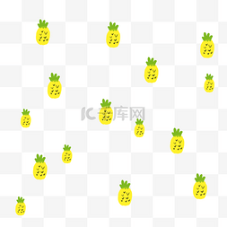 水果免费下载素材图片_手绘菠萝水果漂浮