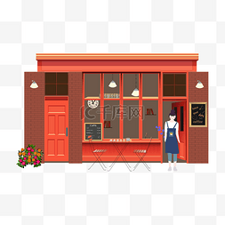 欧风海报图片_矢量复古咖啡厅插画