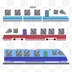 平面火车列车素材元素