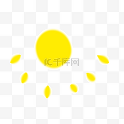 黄色的太阳免抠图