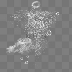 落在水中图片_水中气泡水花翻滚元素