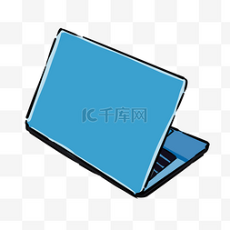 蓝色笔记本电脑图片_ 蓝色电脑 