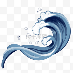 水珠卡通图片_海浪一朵朵蓝色的浪花