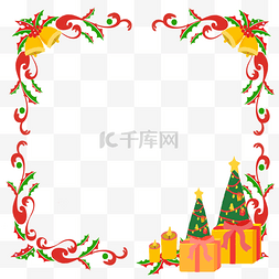 节日礼物边框图片_圣诞节平安夜手绘边框花边