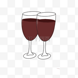 高脚杯玻璃图片_两个红酒杯